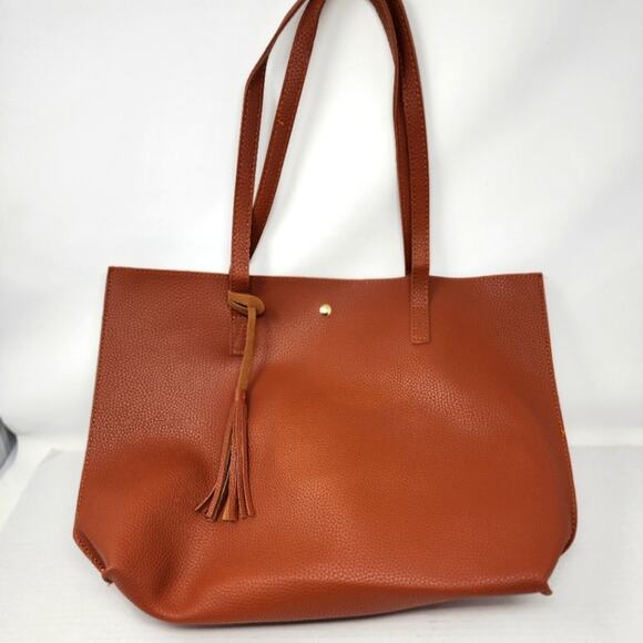 Unbranded Handbags - New Brown Tote Bag Snap Closure Shoulder Bag Women's Gift  Pockets Large Bag